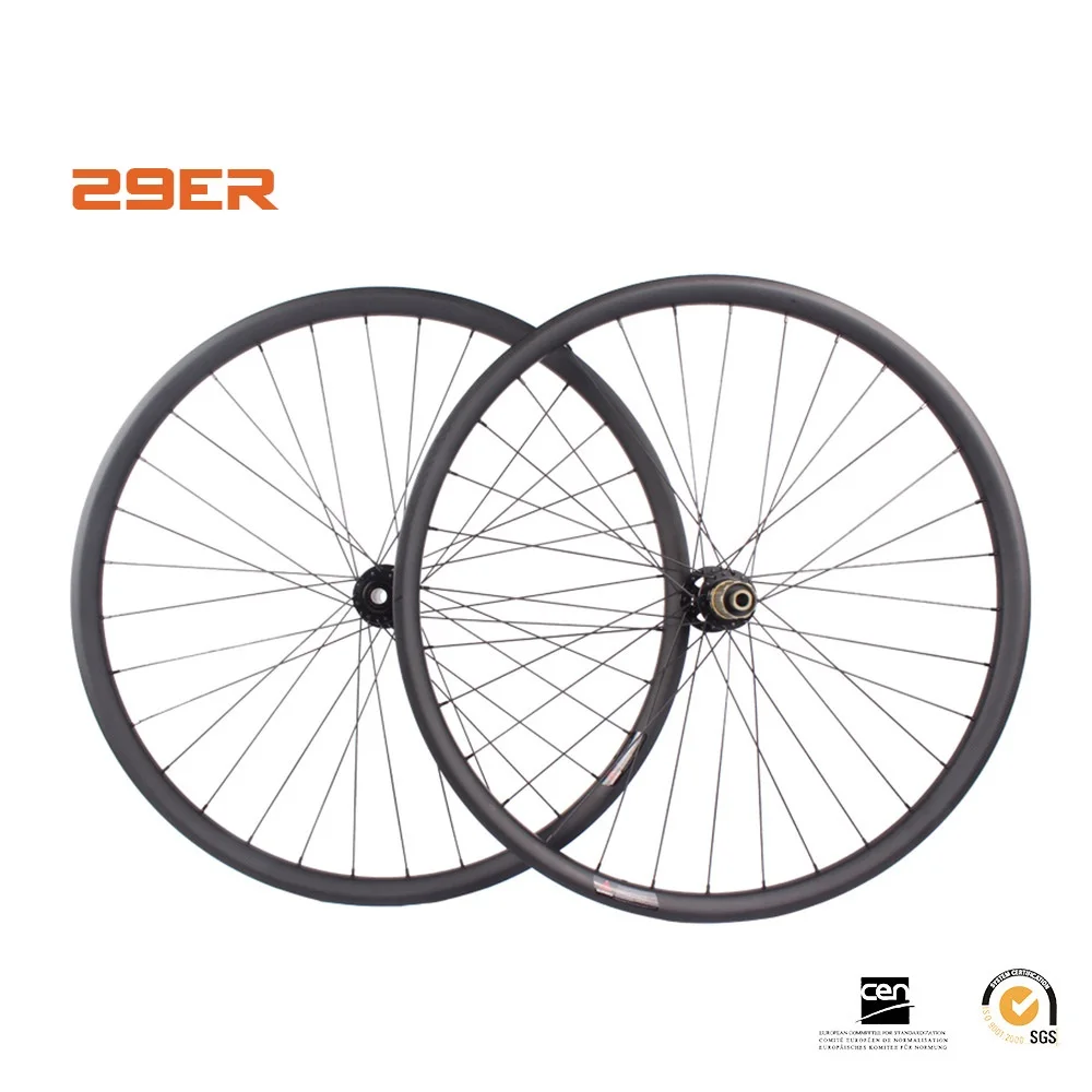 Горячая продажа 35 мм ширина 25 Глубина углеродного колеса 29er бескамерные mtb | Спорт