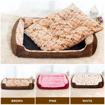 

Paw Print Dog Beds For Small Dogs Dog House Waterproof Chihuahua Medium Large Dogs Double-sided Available Bull Terrier Pet Bed