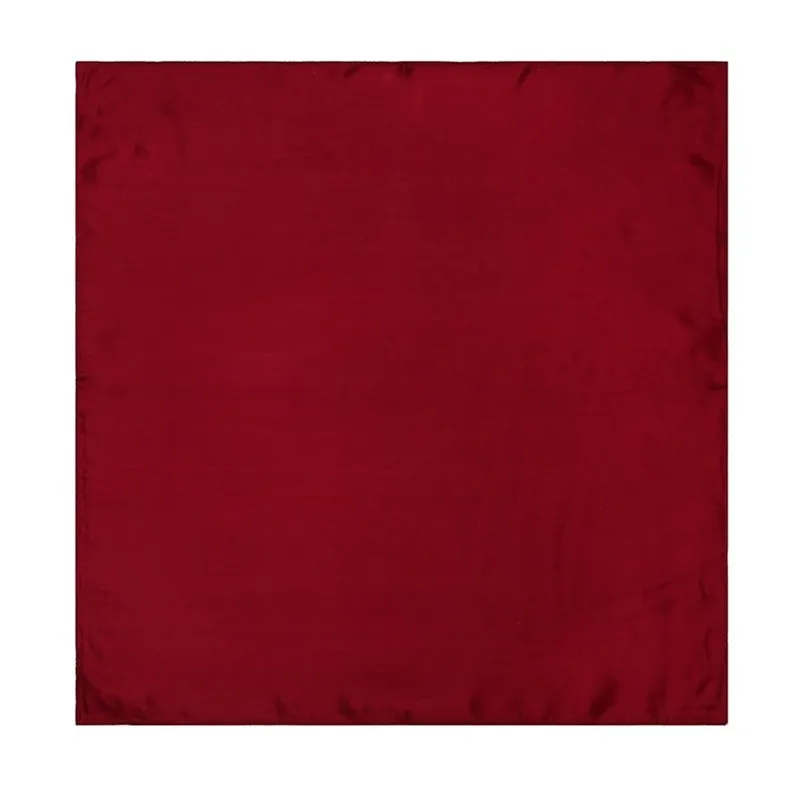 Модный Одноцветный Шелковый квадратный шарф для женщин Красная Бандана Платок атласный фуляр с принтом "Клоун" шарфы 53*53 см 5051