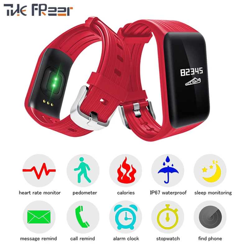 

2018 Sport Smart Bracelet Watch Women Men LED Waterproof Wristband Heart rate Blood Pressure Pedometer Clock For Android iOS