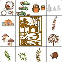 

Estel METAL CUTTING DIES 14Style Thanksgiving Snow House Scrapbook PAPER CRAFT card album embossing stencils template punch