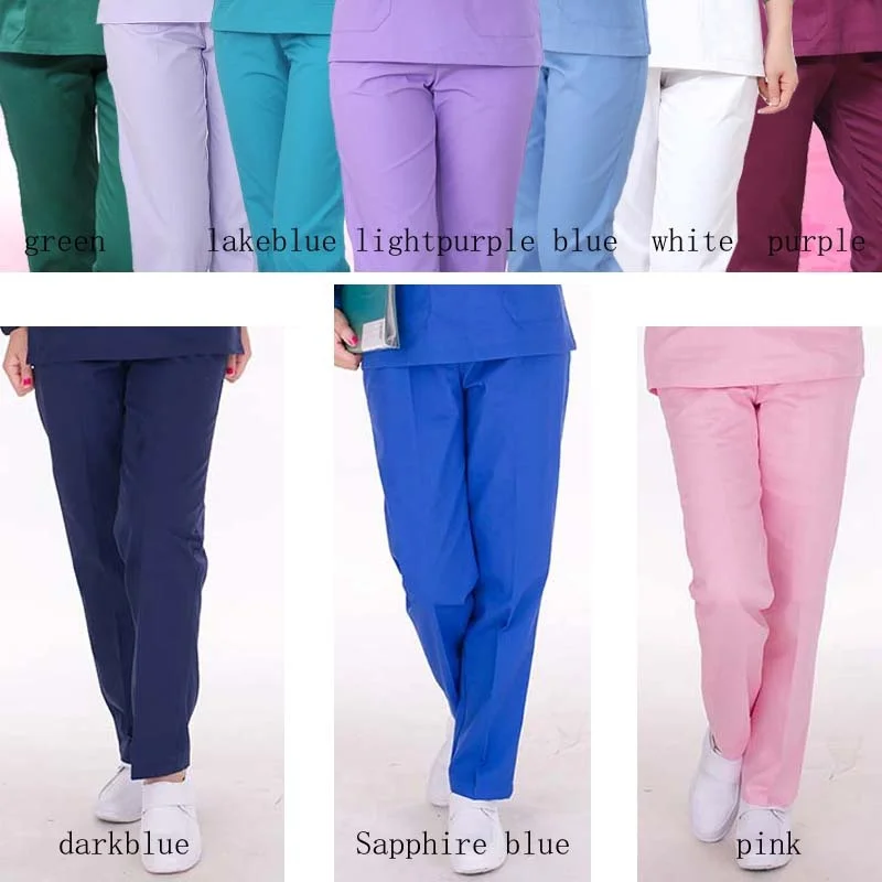 

[PANT] Women's Fashion Scrubs Pants Medical Uniforms Color-blocking Design
