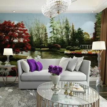 

Nature Landscape Photo Wallpaper Mural Home Decor Wall Papers Stickers 3D Living Room Bedroom Self Adhesive Vinyl/Silk Wallpaper