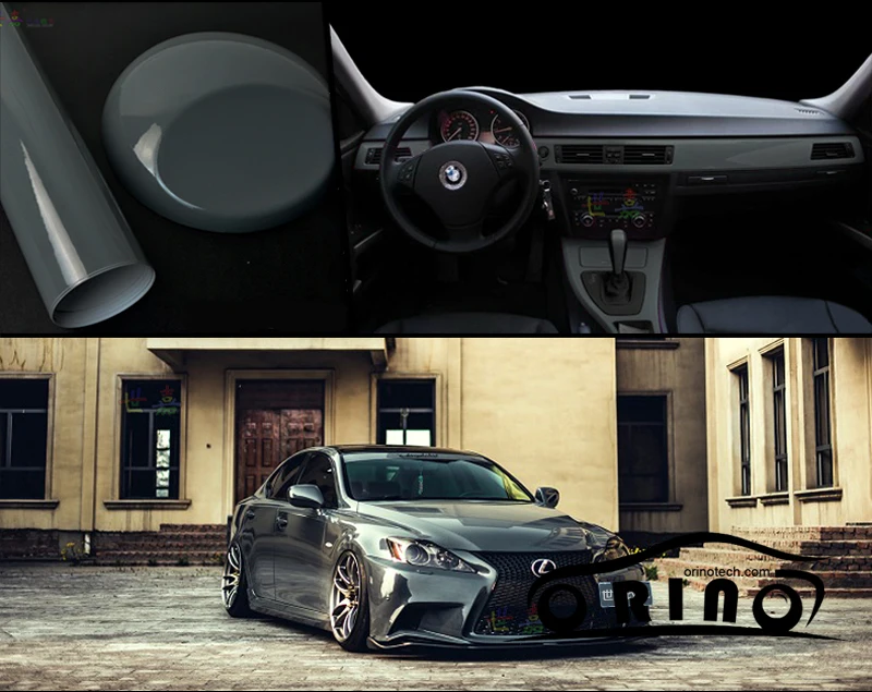Cement Grey Glossy Vinyl Film Wrap-2