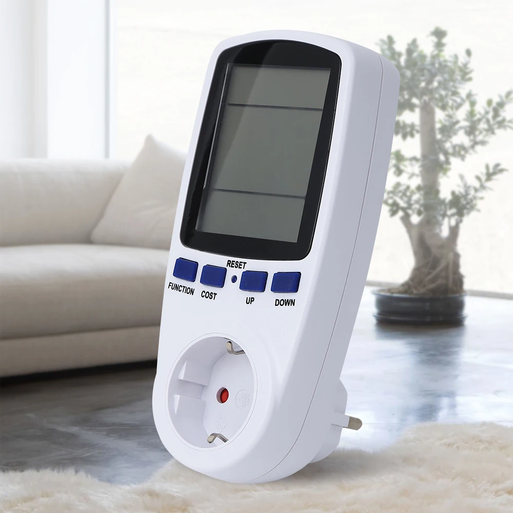 

New Digital Power Meter Plug Multifunction Energy Outlet Socket For Volt Watt Analyzer Electronic Usage Monitor EU Plug