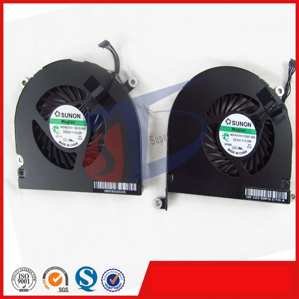 

Original NEW CPU Cooling Fan Set Left Right for Apple Macbook Pro 17" A1297 2009-2011year 661-5043 661-5044 922-9294 922-9295