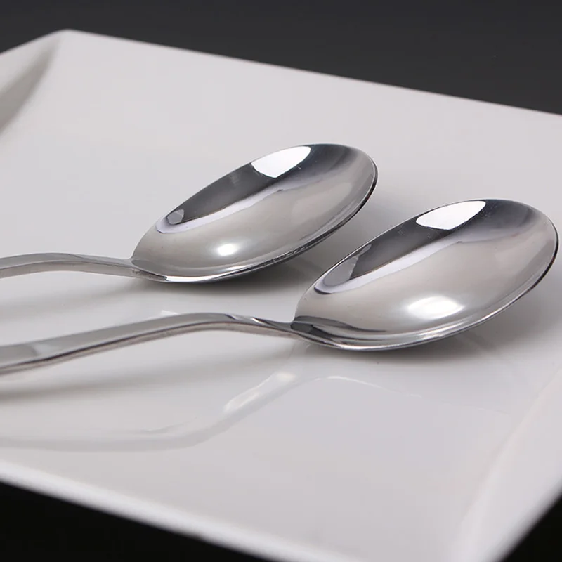 9 ''/23 см длинные ручки корейские обеденные ложки специальный дизайн из нержавеющей стали столовая ложка-мешалка корейский набор посуды