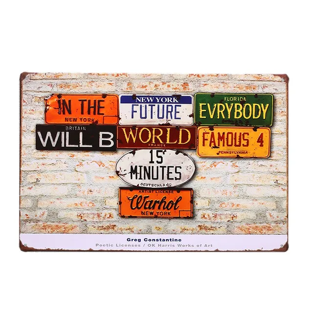 Vintage Signs Combination New York Metal Tin Decorative Art Vintage Signs Combination New York Metal Tin Decorative Art Poster Wall Stickers Retro Plaque Home