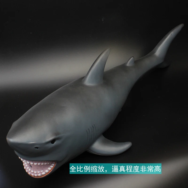 Большой размер 53 см челюсти акулы фигурки китов черный мосазавр Леопард