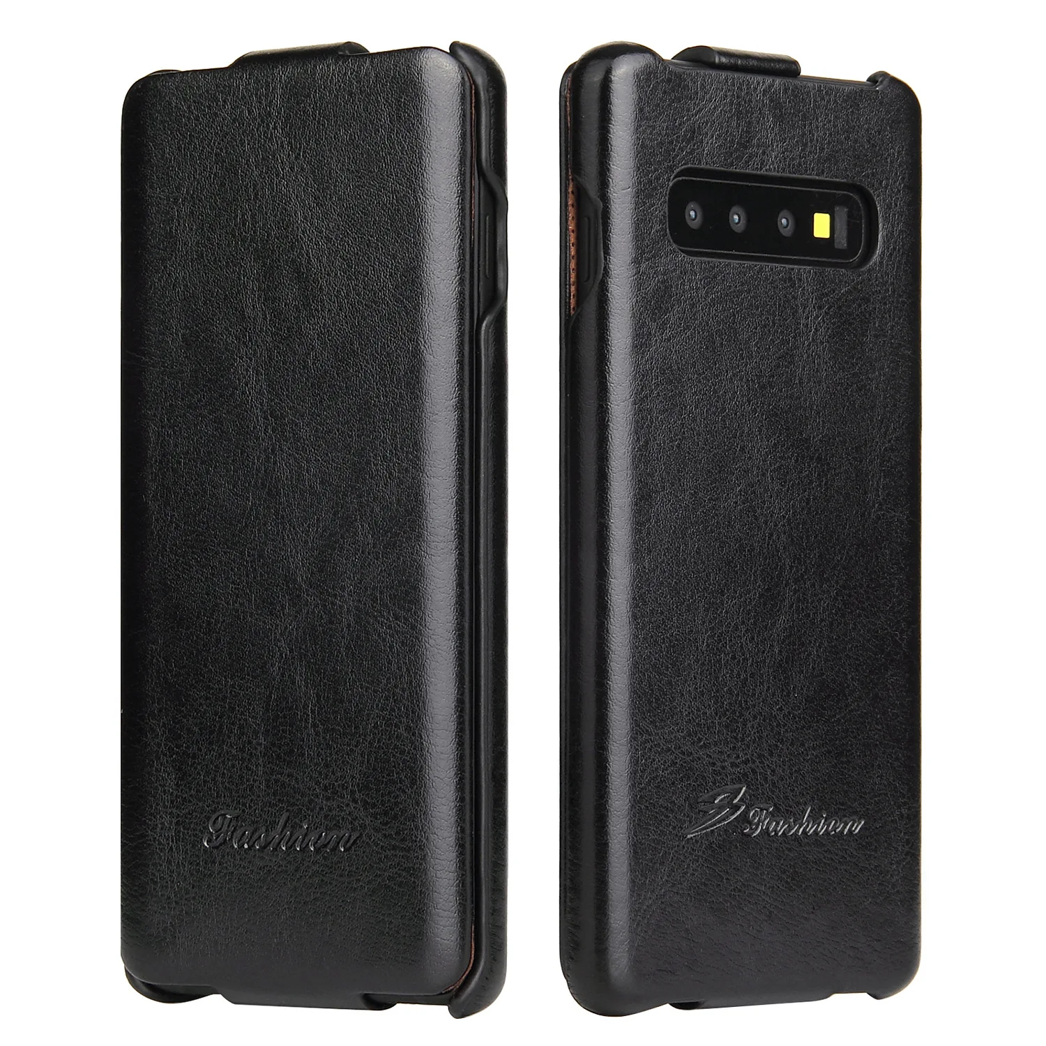 Горячая фиксированная Смешанная кожа Чехол вверх вниз чехол для samsung Galaxy Note 9 8 S9 S10 Plus S8 S7 edge черный Note9 Note8 S7edge S9+ S8