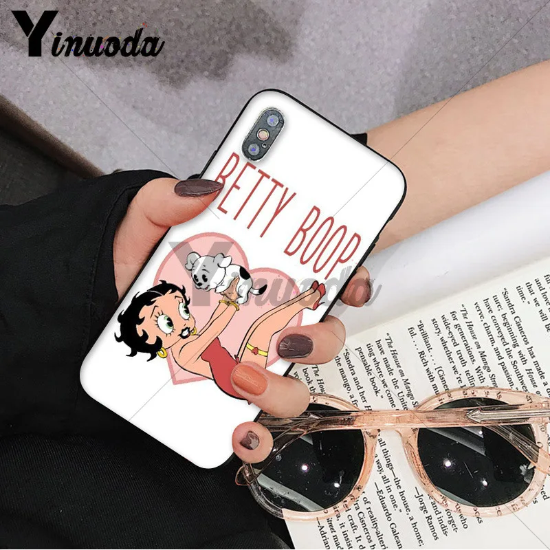 Yinuoda горячая Распродажа betty boop новое поступление черный чехол для мобильного
