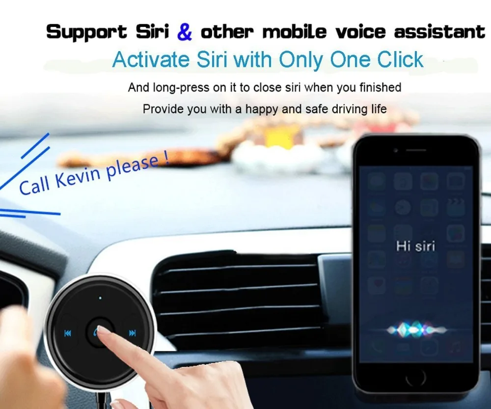 Bluetooth 4,1 громкой связи Aux USB Car kit беспроводной стерео Музыка приемник мм 3,5 мм авто аудио адаптер Поддержка IOS Siri