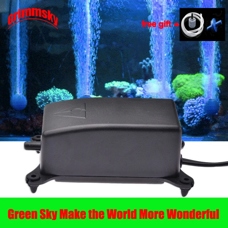 

2W EU Plug Flow 1.2L/Min Fish Tank Oxygen Increasing High Performance Noiseless Small Ultra Silent Air Compressor Aquarium