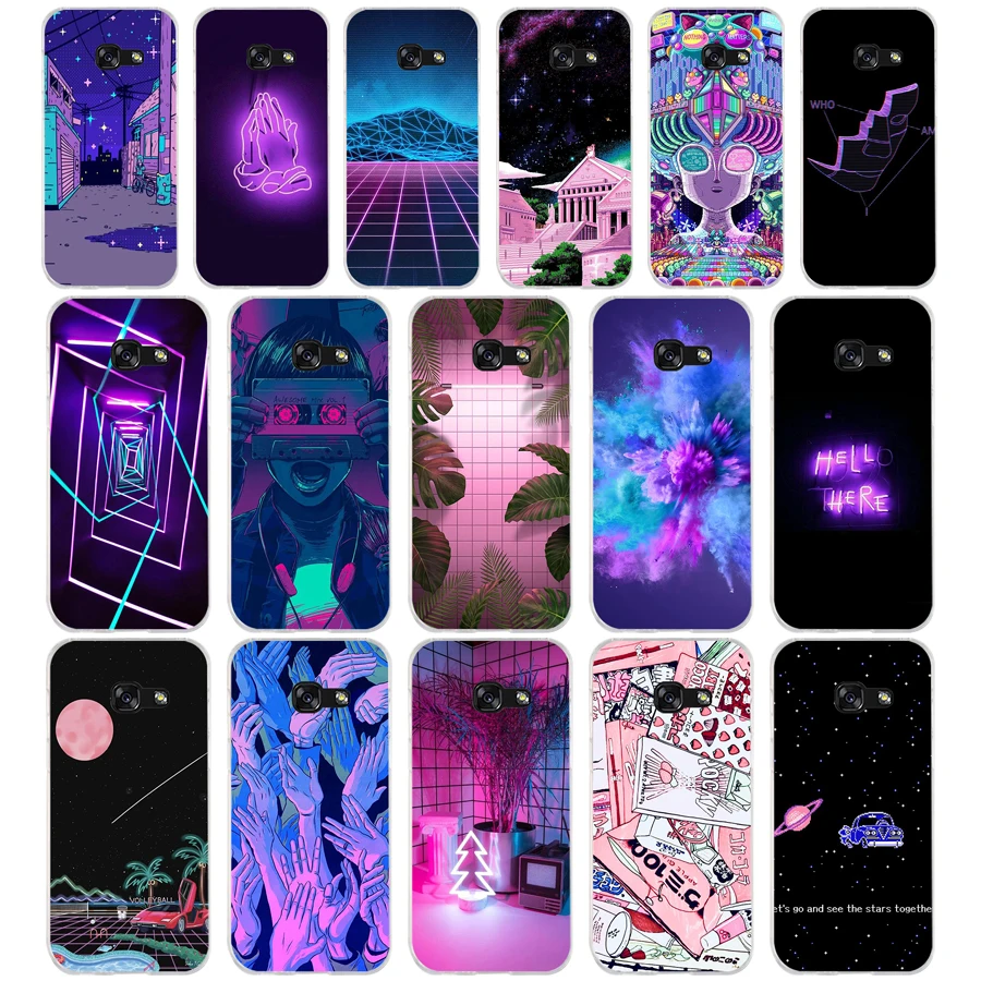 129Sd Vaporwave Estetica Custodia Morbida In Silicone Tpu Cover Per Samsung A3 2016 A5 2017 A6 Plus A7 A8 A9 Star Lite S 6 7 8 9