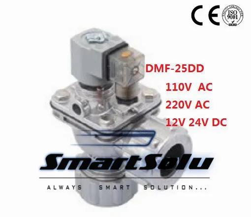 

Free Shipping 35mm Connection 25mm Orifice Right Angle Thread Nut Pulse Valve DMF-25DD DC24V,AC110V or AC220V