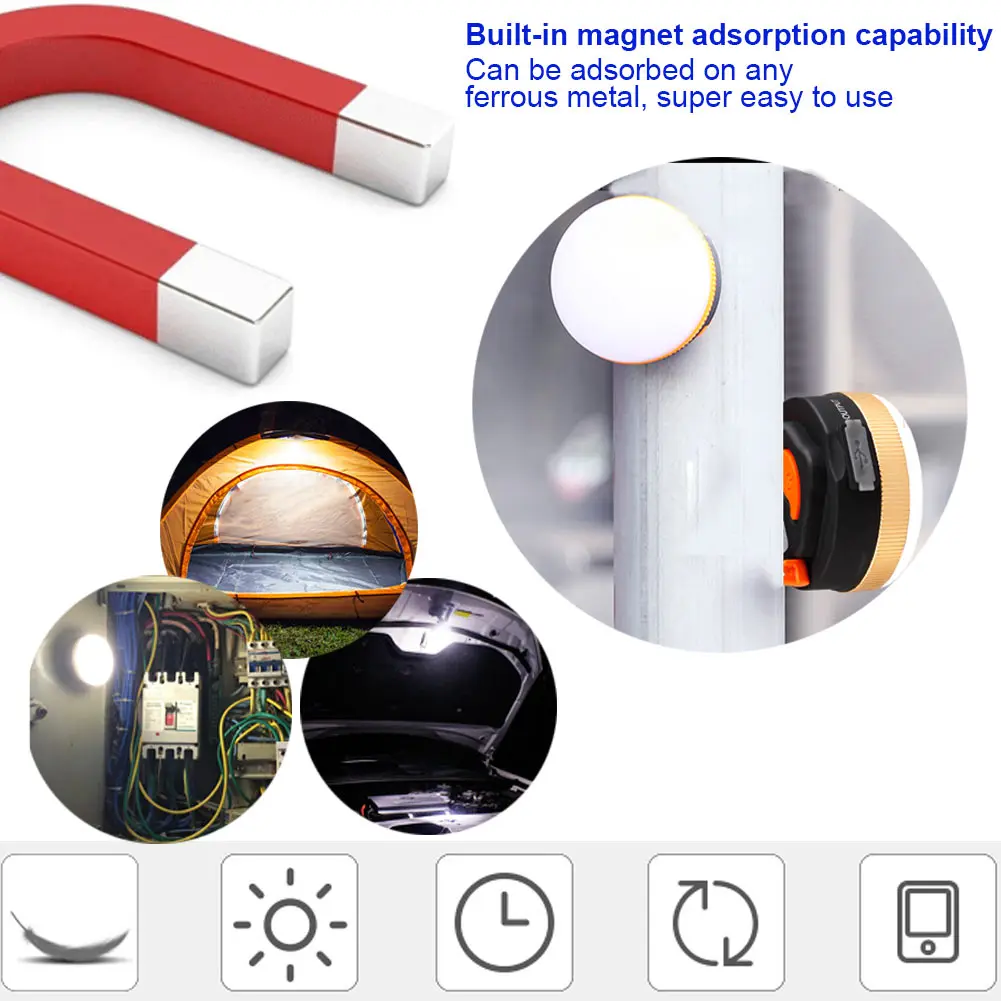

Outdoor 300Lumens Hiking Camping LED Night Light Portable 4 Modes Lantern Tent Hanging Lamp JA55