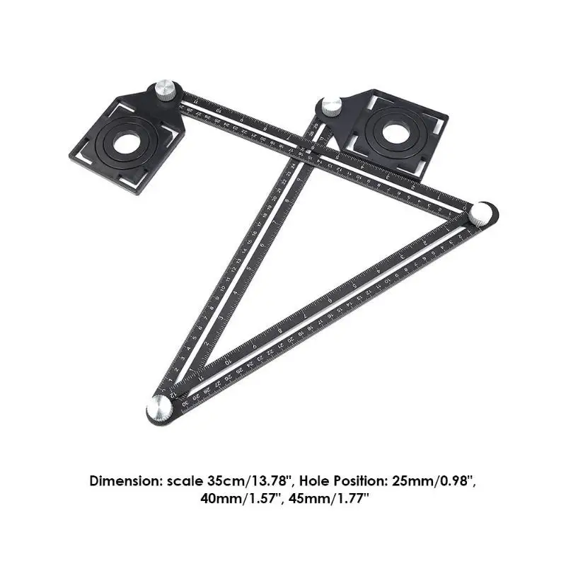 Многошаблонная Складная рулетка измерительный инструмент угловая линейка с направляющей сверла стеклянные плитки деревообрабатывающие измерительные приборы Инструмент-шаблон