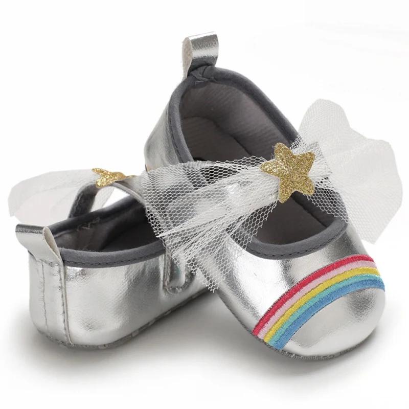 Нескользящая резиновая обувь из искусственной кожи; детские сандалии; Новинка; обувь для новорожденных девочек; обувь для принцессы с
