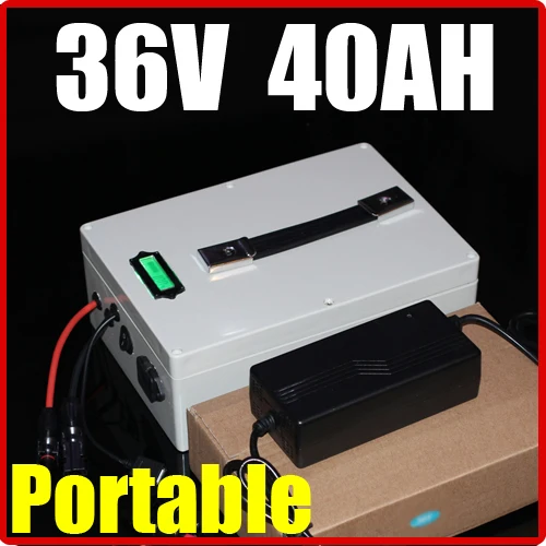 Excellent 36V 40AH Portable multifunction Lithium Battery Pack , 42V 1600W Electric bicycle Scooter solar energy battery 0