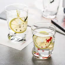 Креативный мультфильм собака кошка коготь в форме стеклянная чашка прекрасный сок чашка