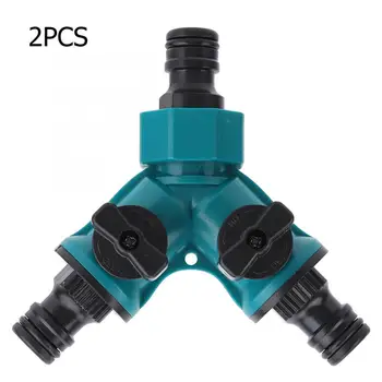 

Tape Hose 2Pcs Three-way Adapter Y-type Connector Water Pipe Joint With Switch Lead Pistol Agriculture Tools