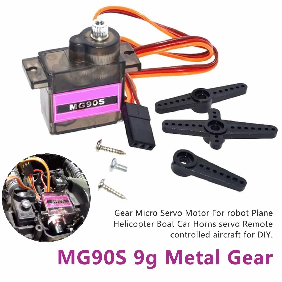 1 шт./лот Mitoot MG90S металлическая передача цифровая 9g Servo SG90 Для Rc вертолет pPlane лодка автомобиль MG90 9G