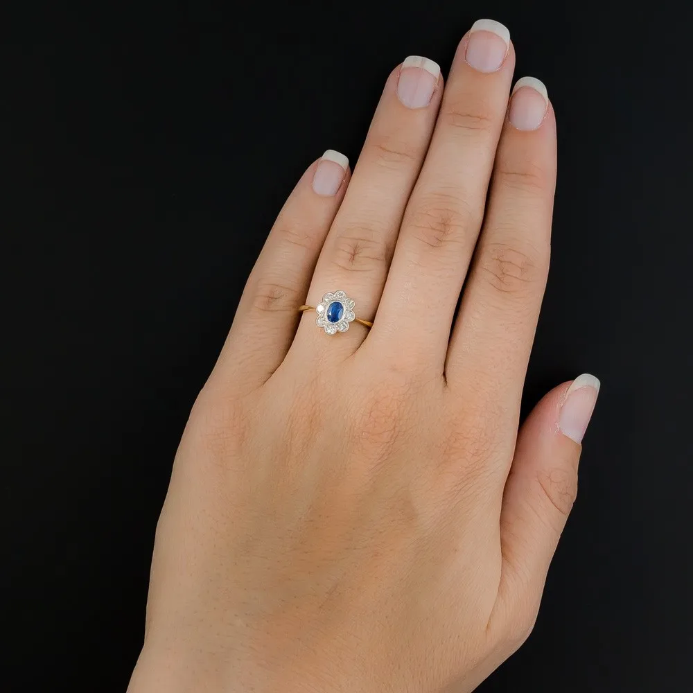 Vintage S925 Silver Gemstone Ring For Women Men