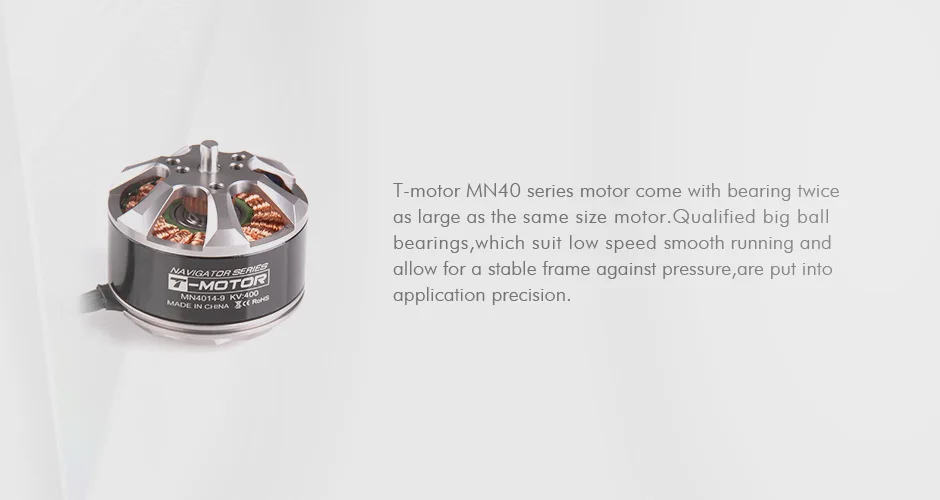 T-motor de Alto Motor para Hexacopter Desempenho Outrunner Brushless - Multi-helicóptero Mn4014 Kv400 4 China brushless outrunner motor Suppliers