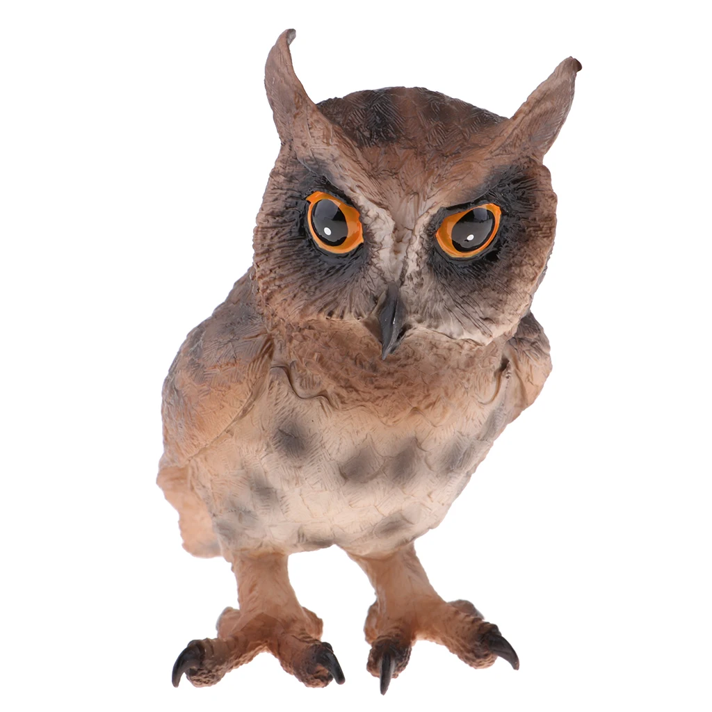 Figurines and Statues Owl Bird Ornaments Realistic for Home Lawn Garden Patio Decorative