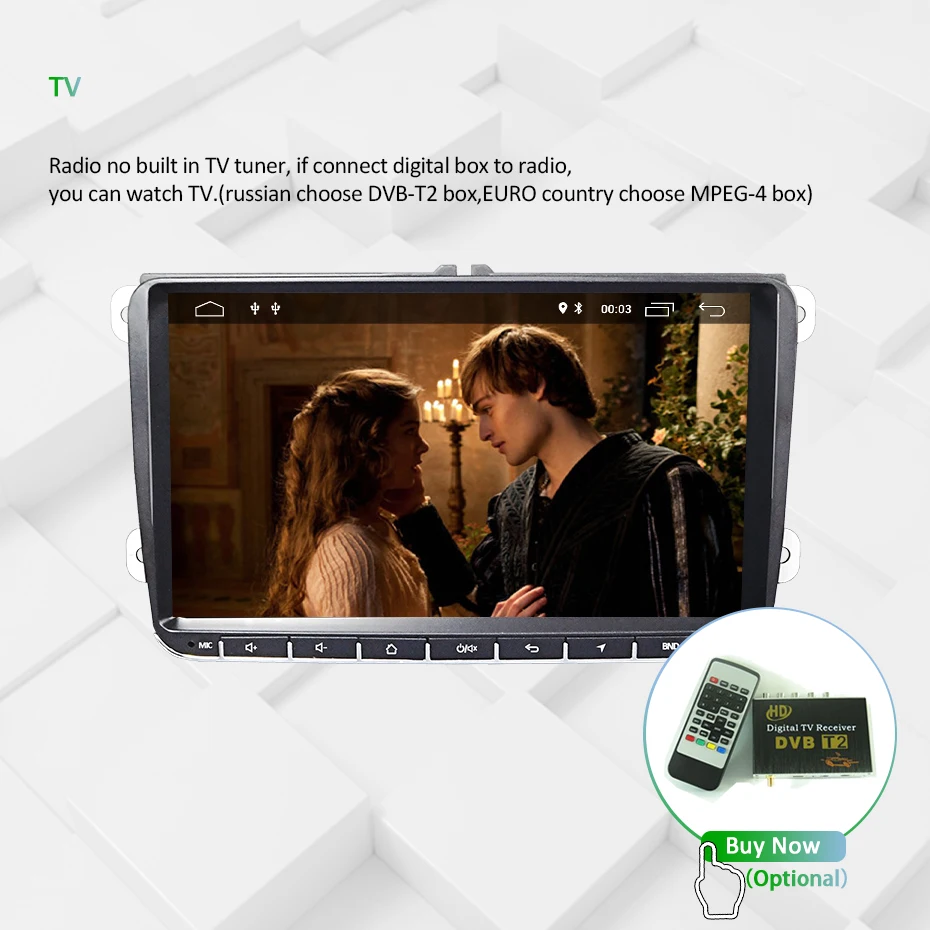 Top DSP Android 9.0 4G 64G Car GPS for Seat Altea Toledo VW Passat B6 CC GOLF 5 6 Polo Tiguan Touran radio Navigation NO DVD player 36