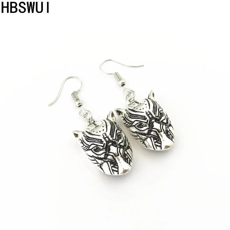 

HBSWUI Wholesale Freeshipping 20pair a lot Black Panther Earrings HJIKFDF088