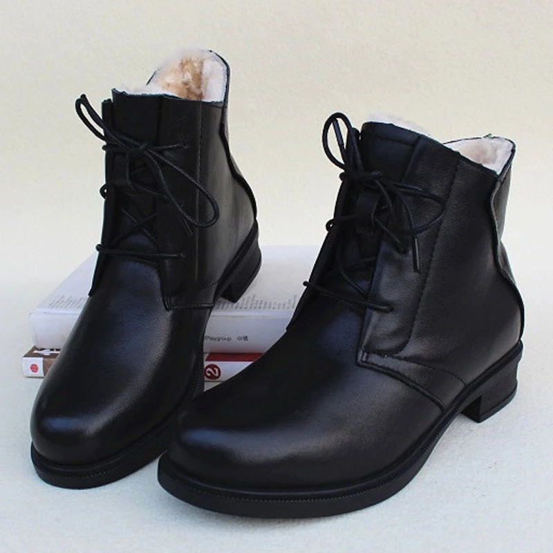 women's winter lace up ankle boots