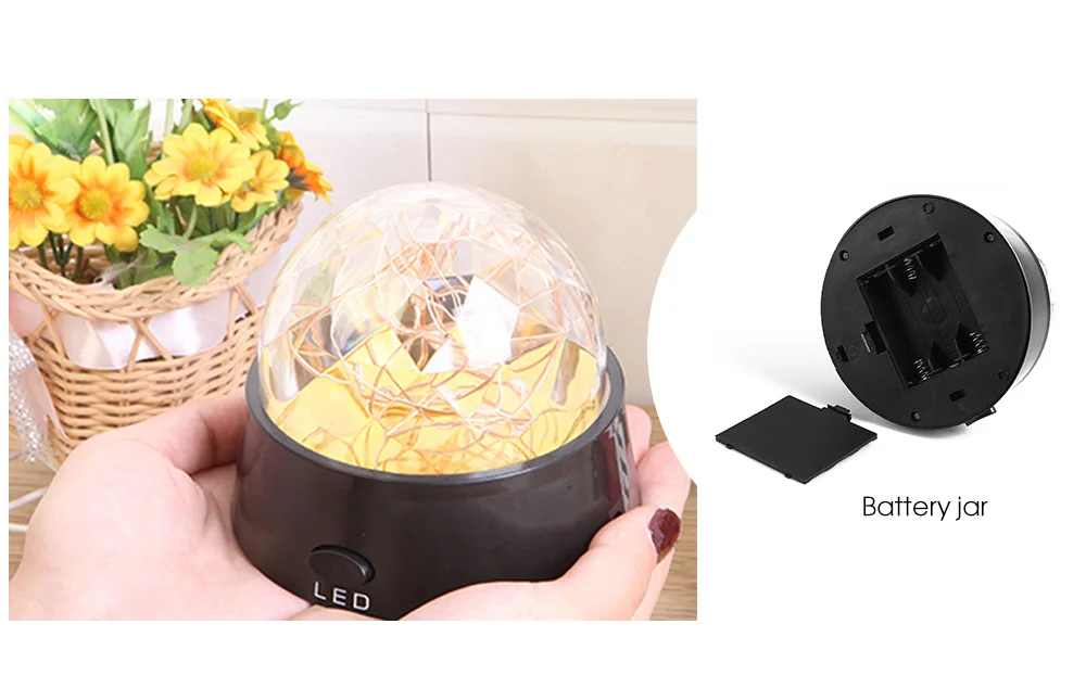 Romantic LED Firework Starry Light Decoration Table Lamp Decor Holiday Gift