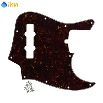 

New JB J Bass Pickguard Scratch Plate Brown Tortoise Shell 4Ply & Screws for 10 Hole American/Mexico 4 Strings Bass Accessories