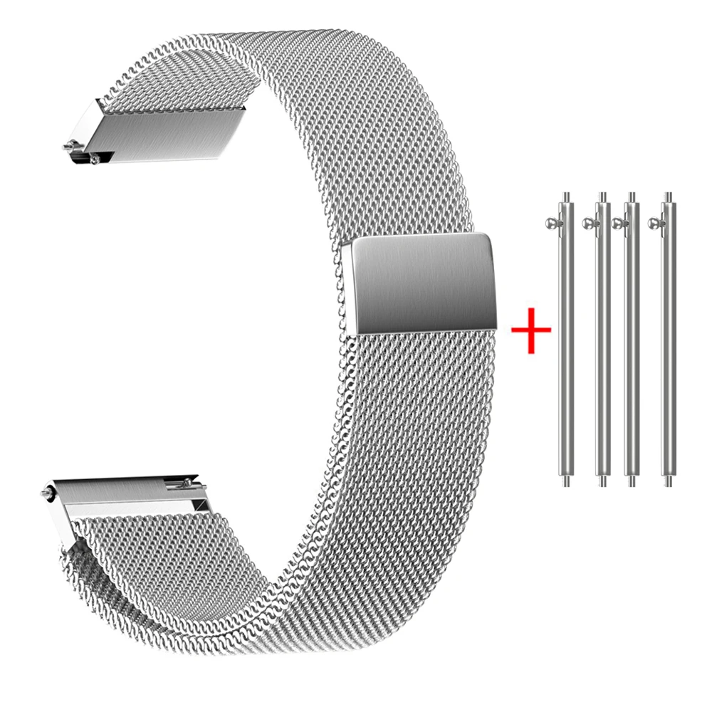 20mm 22mm Width Stainless Steel Band for Samsung Galaxy Watch 42mm 46mm Milanese Wristband Metal Magnetic 3