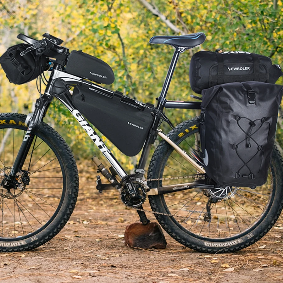 NEWBOLER 27L Водонепроницаемая велосипедная сумка, велосипедная задняя стойка Pannier, велосипедная Сумка-переноска, сиденье, седло, задний хвост, багажник, сумка для хранения багажа