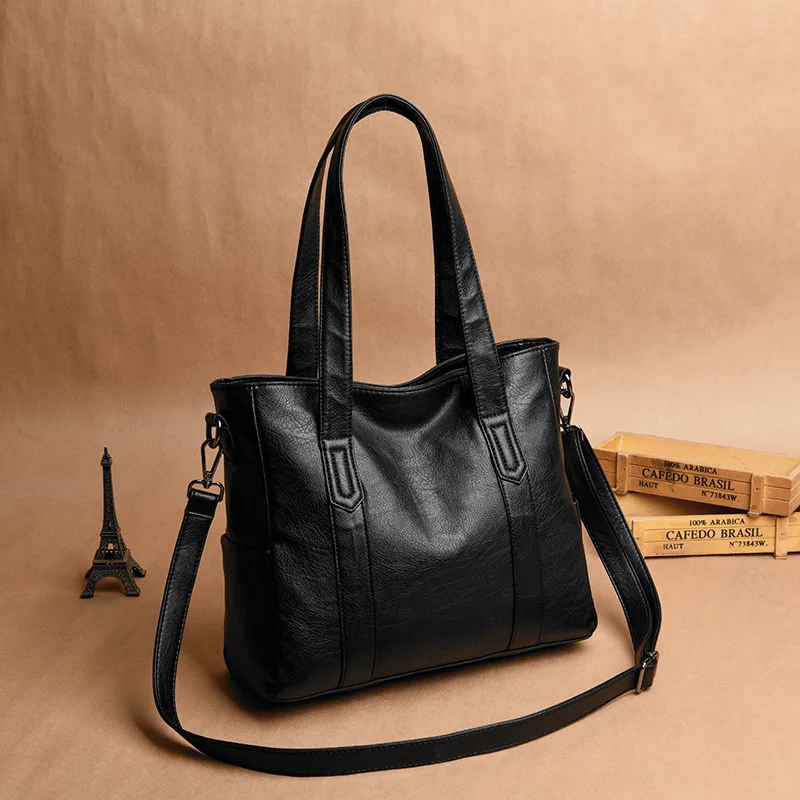 Hot Sale Women Genuine Leather Shoulder Bag for Women Casual Tote Bag Soft Sheepskin Handbags Female Large Big Crossbody Bag Sac