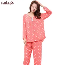 L, XL, XXL Женская Ночная одежда, пижамы, сексуальный комплект из двух предметов, Хлопковая пижама, женская одежда, весна-осень, милые пижамы, пижамный комплект, Q117