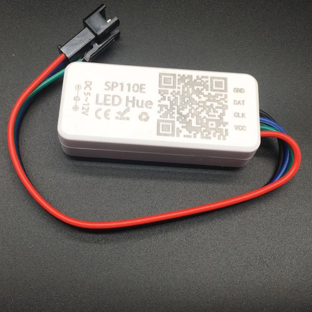 

SP110E Bluetooth Pixel light Controller by smart phone APP For WS2812B SK6812 LPD8806 DMX512 1903 RGB/RGBW DC5-24V