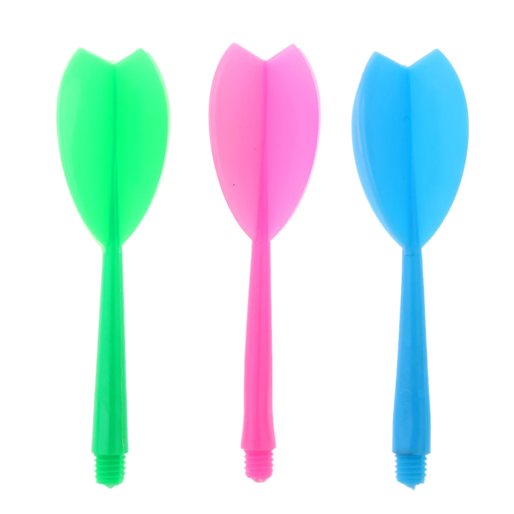 30 Pieces Multicolor Durable Plastic Darts Shaft Flight Combo Set Dart Replacement Flight Shaft Combo Accessories