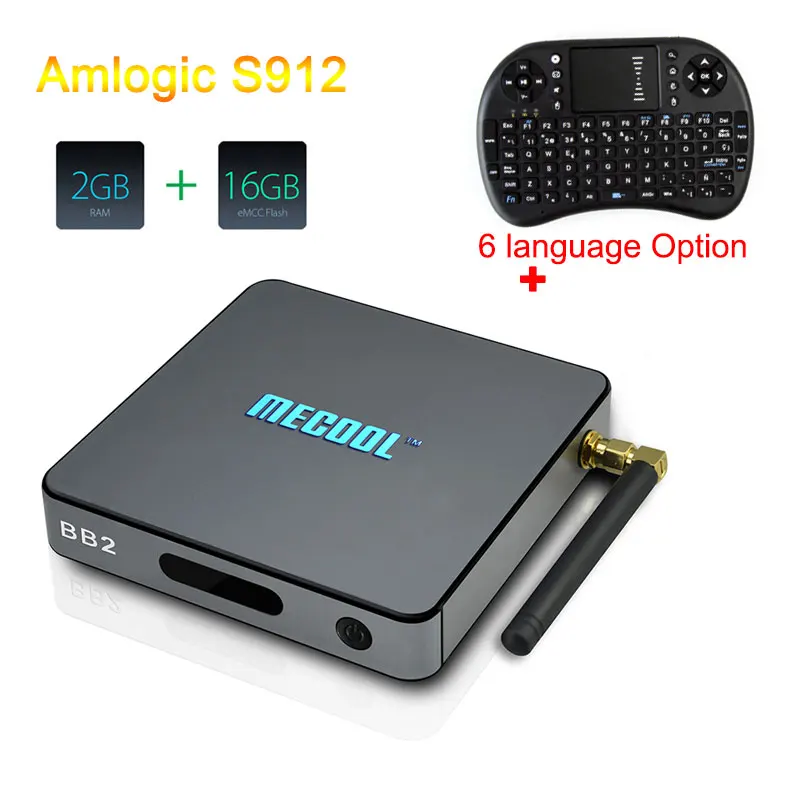 

MECOOL BB2 4K UHD Smart Android 6.0 TV Box Set-top Box Octa Core 2GB 16GB 4K Amlogic S912 ROM Smart tv box WiFi Media Player