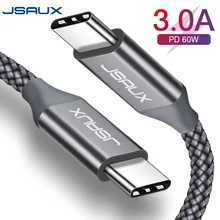 JSAUX 60 Вт USB C к usb type-C кабель PD QC 2,0/3,0 кабель для быстрой зарядки для Macbook samsung Google Pixel