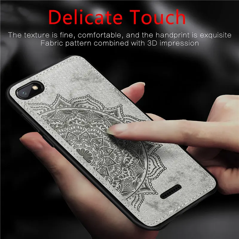

Fabric phone case for Redmi 6A new good quality TPU Protective back cover