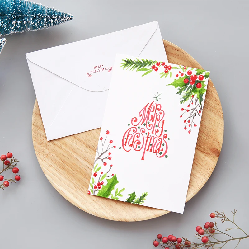 

NNRTS white Double-sided blank Dutch cardboard envelope postcard watercolor letter paper card hand-painted greeting cards