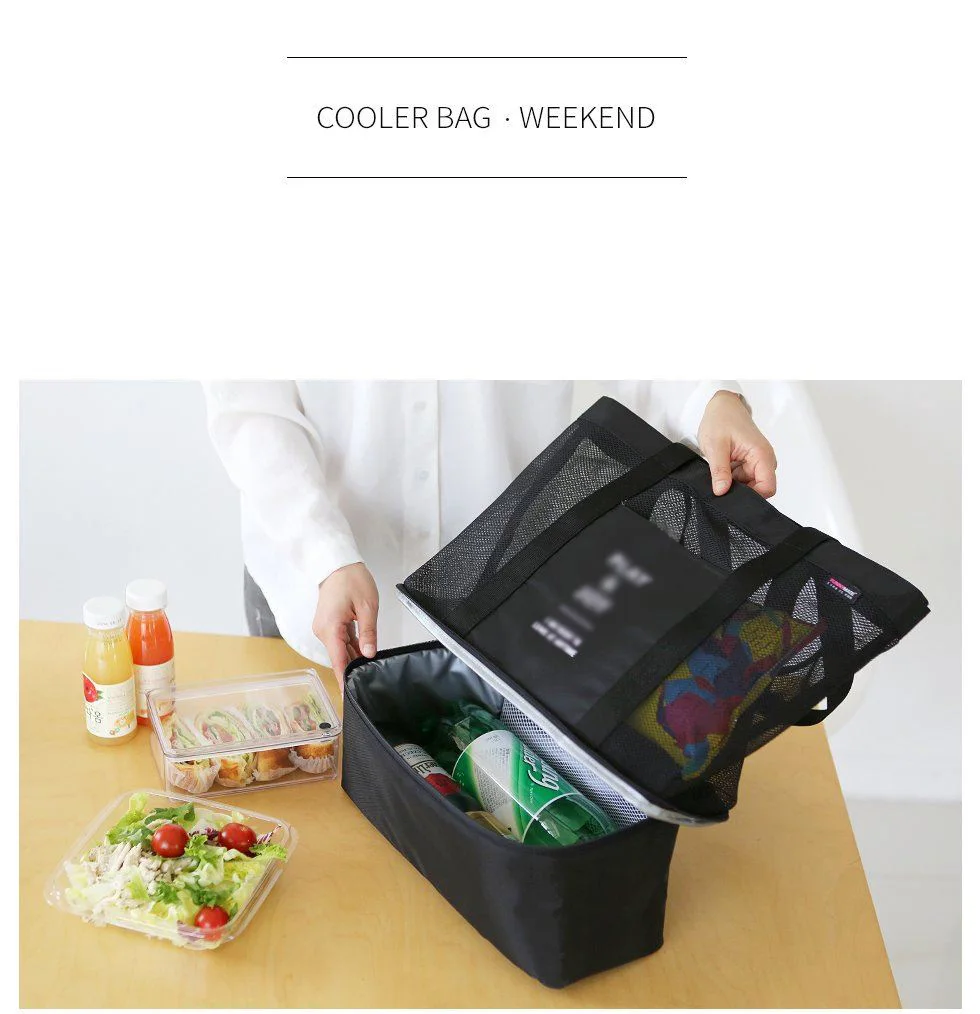 Большой Термальность изоляции Cooler Пикник сумка женская сумочка многофункциональный изоляции посылка 2 слоя Еда портативный обед мешок
