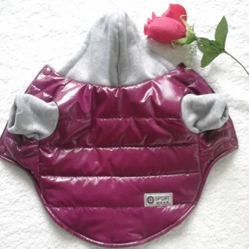 

Vest For Dogs Winter Pet Dog Clothes PU Jacket Thickening Warm Hooded Clothes For Dogs Goods For Pets Roupa Para Cachorro 6Color