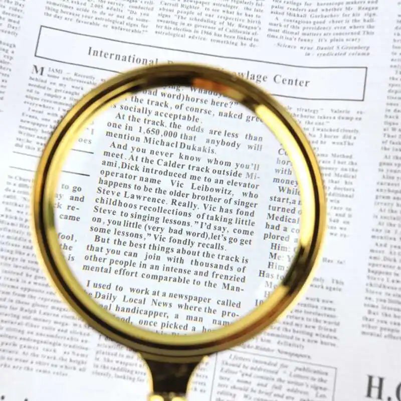 20 Pieces Handheld Magnifier Handle Magnifying Glass Copper Plating Reading Students Children Elderly Old Man the Aged Garden