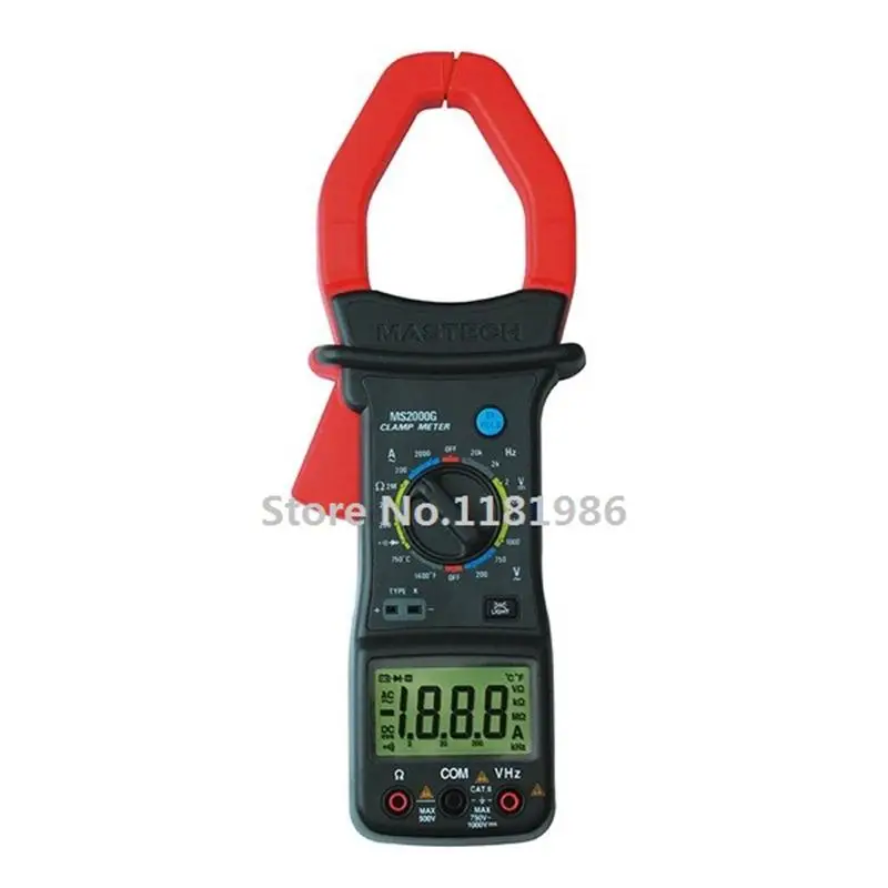 

MASTECH MS2000G Digital Clamp Meter Current AC DC Voltage Resistance Temperature Tester Multimeter Multimetro
