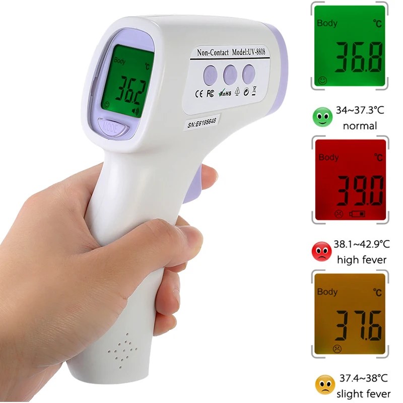 

auto forehead lcd non contact body water electronic baby infrared digital thermometer fever Adult digital non-contact care