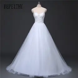 BEPEITHY реальное изображение свадебное платье кружевной топ Vestido De Novia белое свадебное платье es 2019 Robe De Mariage Дешевое платье невесты